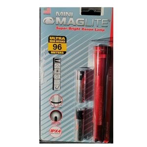 Maglite Aa Mini Mag Blister/Dark Red